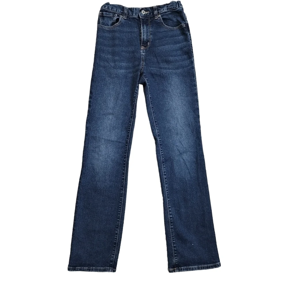 Old Navy Girls Straight Leg Flex Jeans Medium Wash Blue - 16
